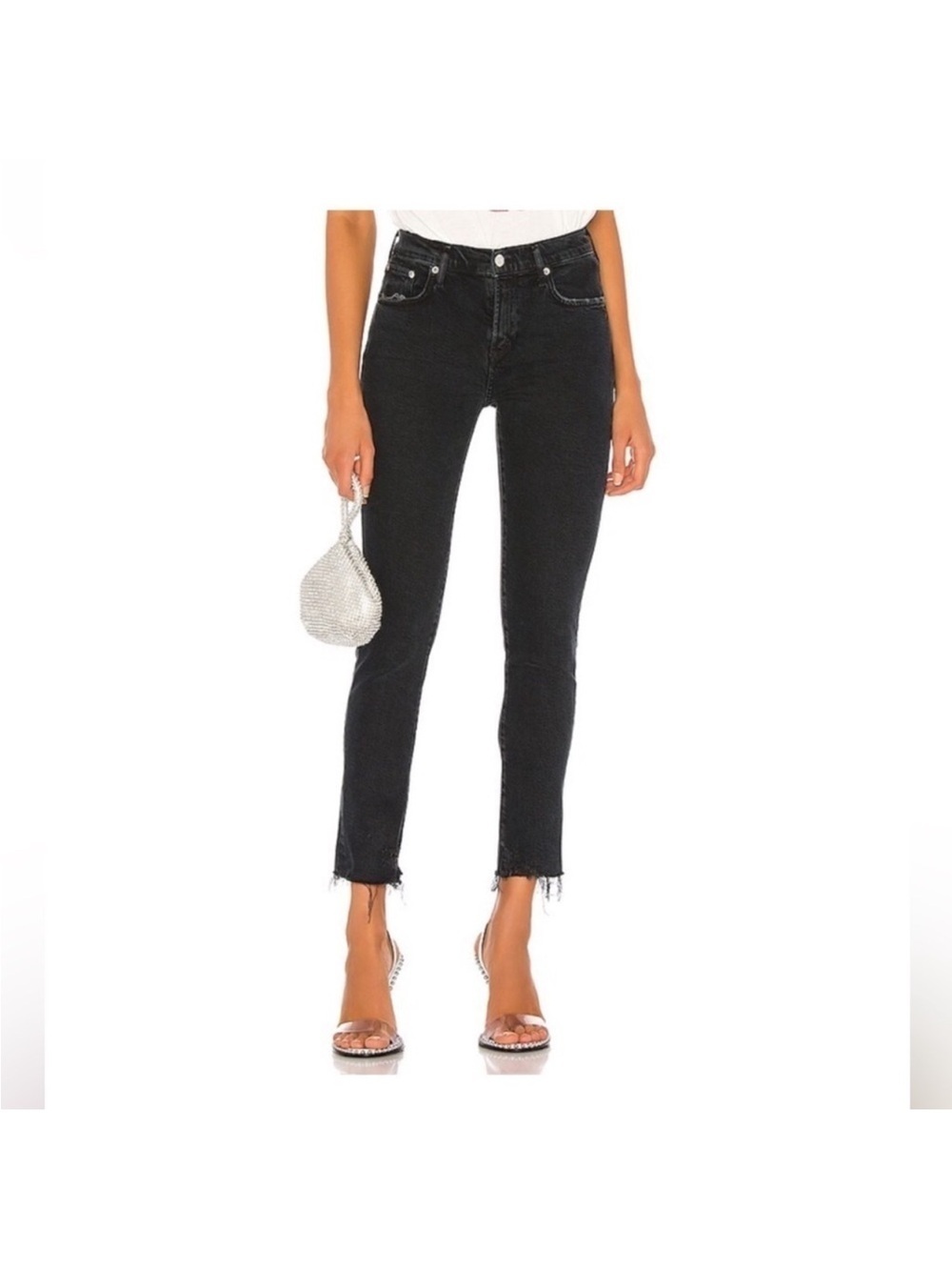 Revolve Agolde Toni Black Jeans Size 26